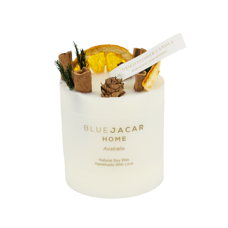 Midnight in Christmas Dried Flower Candle
