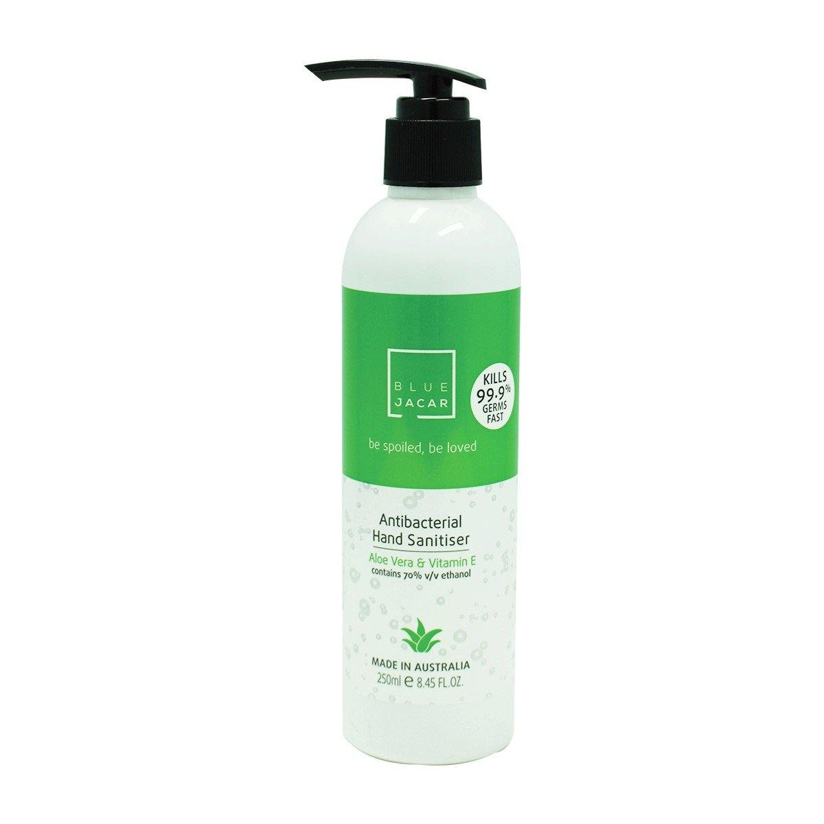 Antibacterial Hand Sanitiser with Aloe Vera & Vitamin E 250ml - Blue Jacar, Skin Care