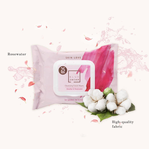 Micellar & Rosewater Cleansing Facial Wipes - Blue Jacar, Skin Care