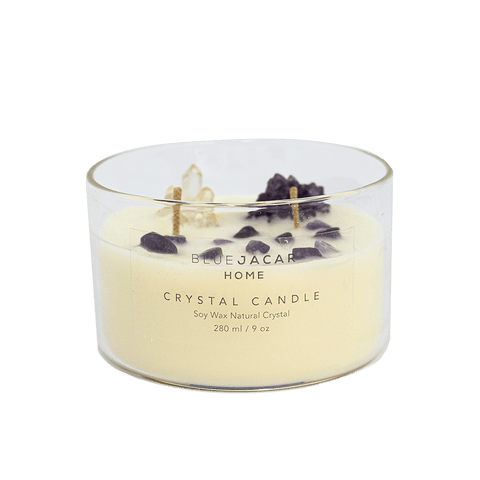 'Poetry of Provence' Crystal Healing Candle - Blue Jacar, Candle