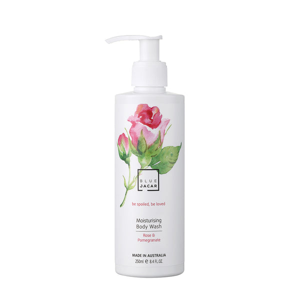 Rose & Pomegranate Moisturising Body Wash - Blue Jacar, Body Care