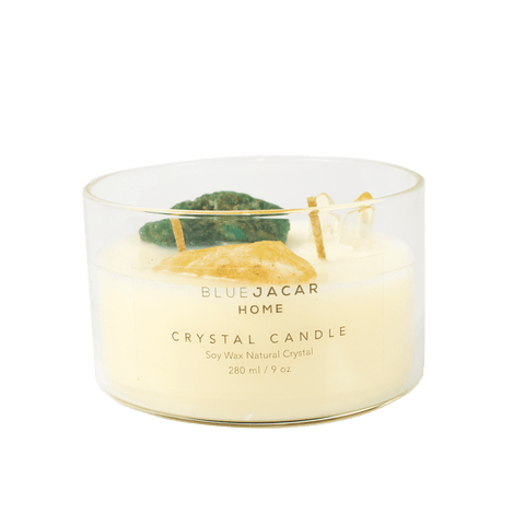 'Summer Sea Breeze' Crystal Healing Candle - Blue Jacar, Candle