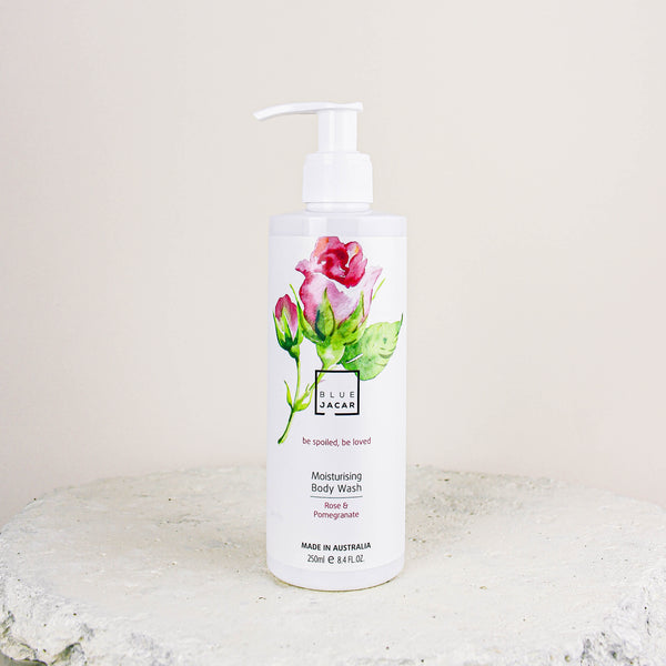 Rose & Pomegranate Moisturising Body Wash - Blue Jacar, Body Care