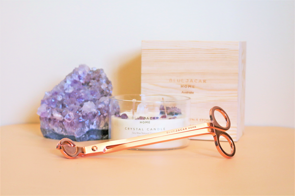 Rose Gold Candle Wick Trimmer - Blue Jacar, Candle