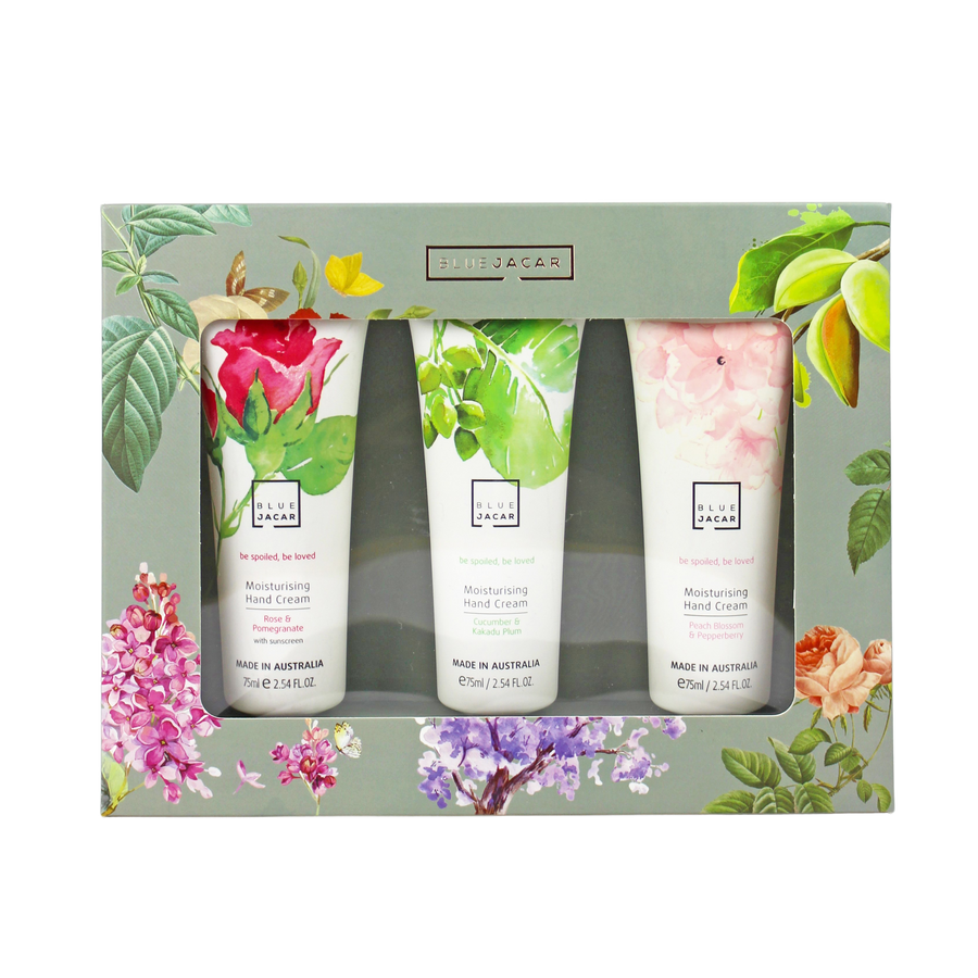 Be Loved Hand Cream Gift Set 3 x 75ml - Blue Jacar