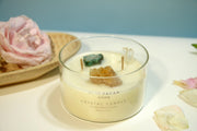 'Summer Sea Breeze' Crystal Healing Candle - Blue Jacar, Candle