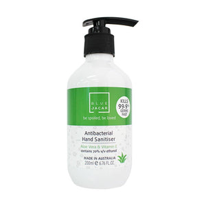 Antibacterial Hand Sanitiser with Aloe Vera & Vitamin E 200ml - Blue Jacar, Skin Care