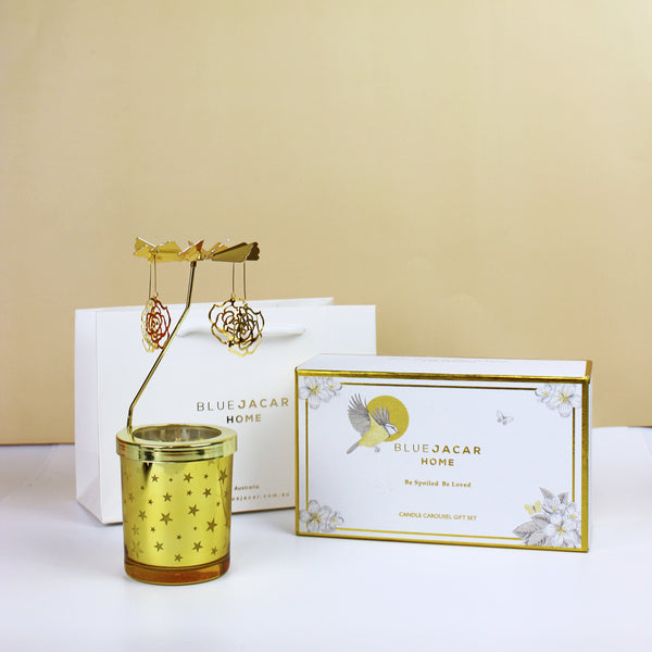 'Golden Bloom' Candle Carousel Gift Set