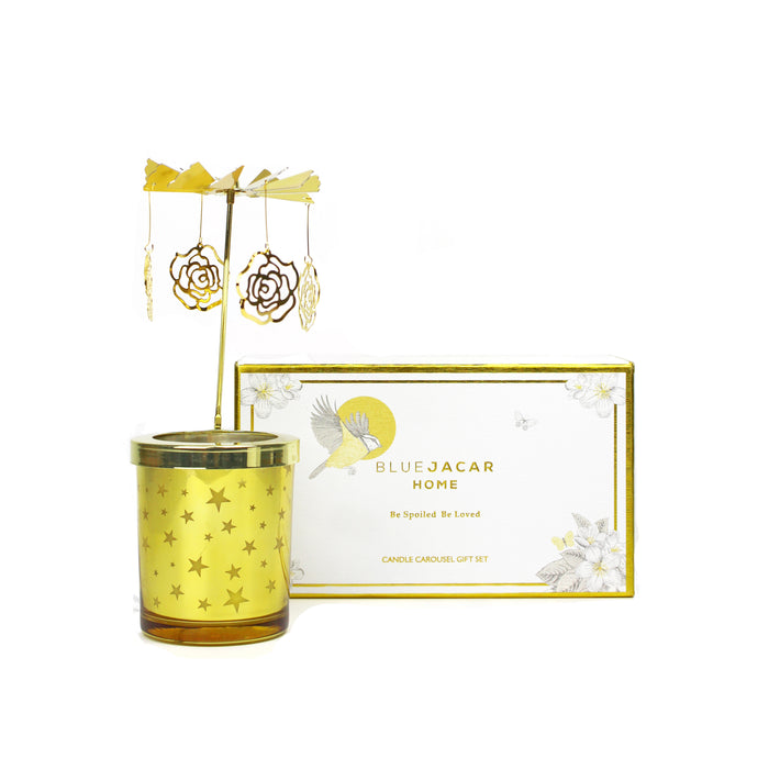 Golden Bloom Candle Carousel Gift Set