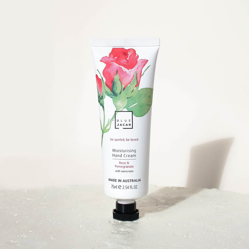 Rose & Pomegranate Moisturising Hand Cream with Sunscreen - Blue Jacar, Hand Cream