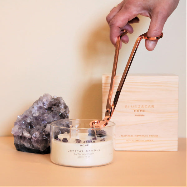 Rose Gold Candle Wick Trimmer - Blue Jacar, Candle